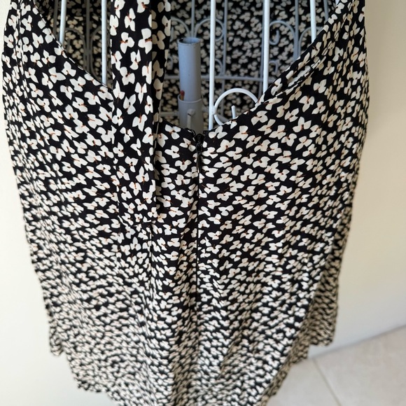 Revolve LPA backless dress mini small leaves viscose blend size S black white - Picture 5 of 11